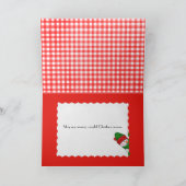 kerstlint en ornamenten feestdagen kaart (Binnen)