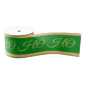 Kerstlint & Ho Ho Strepen Groen/Goud Grosgrain Lint (Spoel)