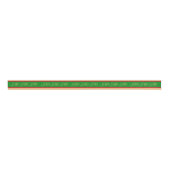 Kerstlint & Ho Ho Stripe Rood/Groen geschenken Grosgrain Lint (Voorkant)