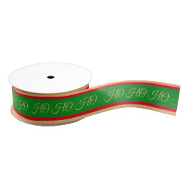 Kerstlint & Ho Ho Stripe Rood/Groen geschenken Grosgrain Lint