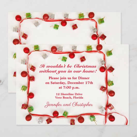 Kerstlint Kaart (Voorkant / Achterkant)