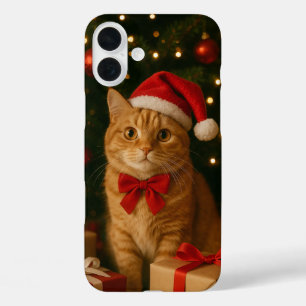 Kerstlint Kat iPhone 16 Plus Hoesje
