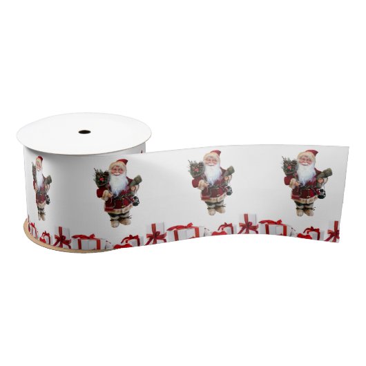 Kerstlint, Kerstman Satijnen Lint (Spoel)