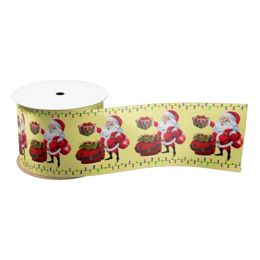 Kerstlint, pretkerkerst satijnen lint (Spoel)