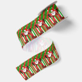 Kerstlint, Prettig Kerstfeest Kerstman Satijnen Lint (Achterkant)