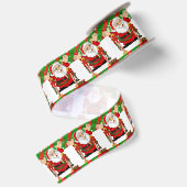 Kerstlint, Prettig Kerstfeest Sinterklaas Satijnen Lint (Achterkant)