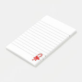 Kerstlint Rode Lint Kerstmis Gelinieerd Post-it® Notes (Schuin)
