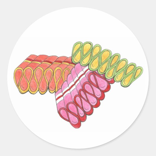 Kerstlint Snoep Snoepjes Holiday Stickers (Voorkant)