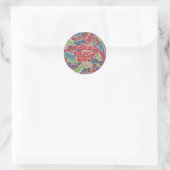 Kerstlint-Snoepjes-STICKERS Ronde Sticker (Tas)