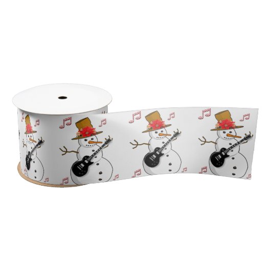 Kerstlint, Snowman Satijnen Lint (Spoel)