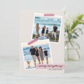 Kerstlint - V3- Foto Vakantietkaart Feestdagenkaart (Staand voorkant)