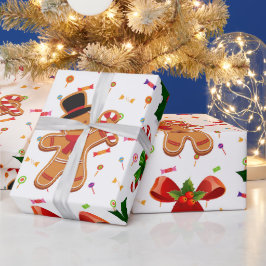 Kerstlint van peperkoek en snoep cadeaupapier