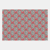 Kerstlinten en bessen op roze inpakpapier vel (Voorkant 3)