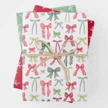 Kerstlinten met strikken Rood & Groen
