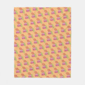 Kerstlintlint Snoep Oranje feestdagen kerstfeestje Fleece Deken (Voorkant)