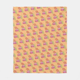 Kerstlintlint Snoep Oranje feestdagen kerstfeestje Fleece Deken