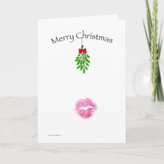 Kerstlippen Feestdagen Kaart (Voorkant)