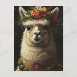 Kerstllama Briefkaart