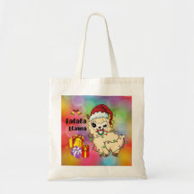 Kerstllama-Canvas tas