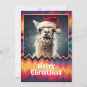 Kerstllama Feestdagenkaart (Voorkant)