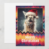 Kerstllama Feestdagenkaart (Voorkant / Achterkant)