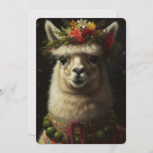 Kerstllama Feestdagenkaart (Voorkant / Achterkant)