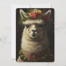 Kerstllama Feestdagenkaart