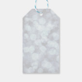 Kerstllama | Joy Typografie | Silver Bokeh Cadeaulabel (Achterkant)