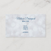 Kerstllama | Joy Typografie | Silver Bokeh Visitekaartje (Achterkant)