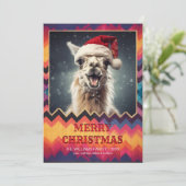 Kerstllama Kaart (Staand voorkant)