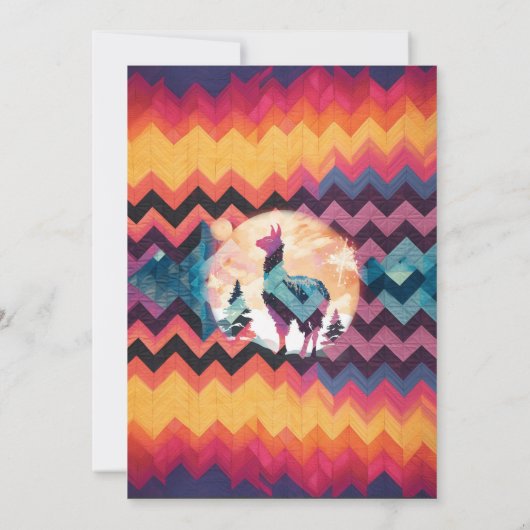 Kerstllama Kaart (Achterkant)