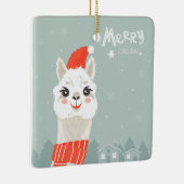 Kerstllama Keramisch Ornament (Rechts)