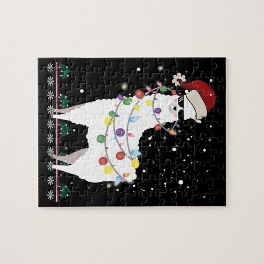 Kerstllama Legpuzzel (Horizontaal)