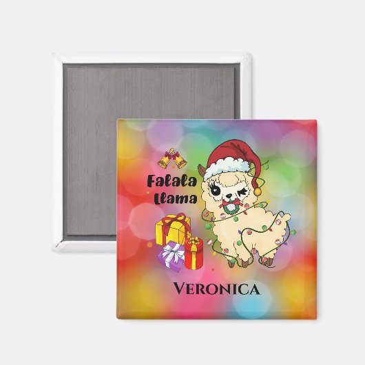 Kerstllama Magnet (Voorkant / Achterkant)