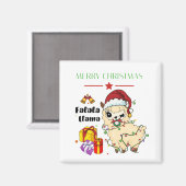 Kerstllama Magnet (Voorkant / Achterkant)