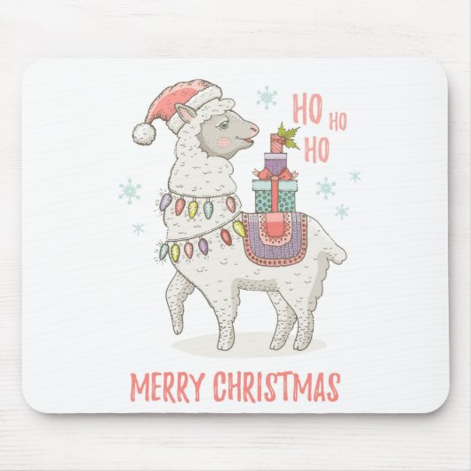 Kerstllama Muismat (Voorkant)