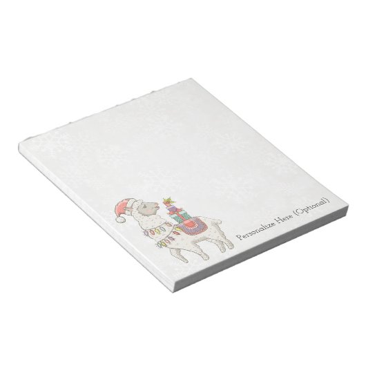 Kerstllama Notitieblok (Schuin)