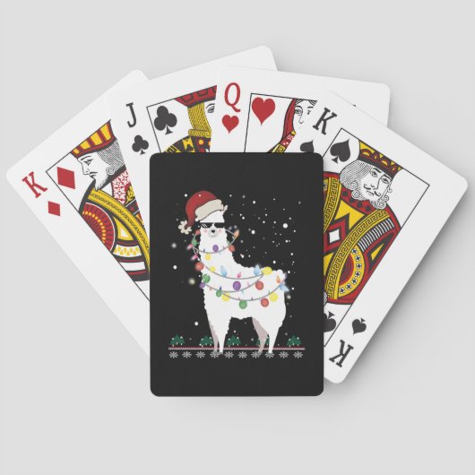 Kerstllama Pokerkaarten (Achterkant)