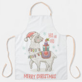 Kerstllama Schort (Voorkant)