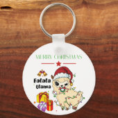 Kerstllama-Sleutelhanger Sleutelhanger (Voorkant)