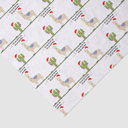 Kerstllama Tissuepapier (Detail)