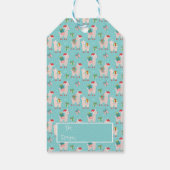 Kerstllamas Cadeaulabel (Achterkant)