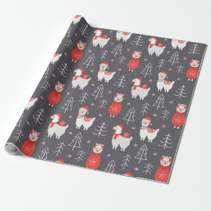 Kerstllama's Cadeaupapier