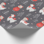 Kerstllama's Cadeaupapier (Hoek)