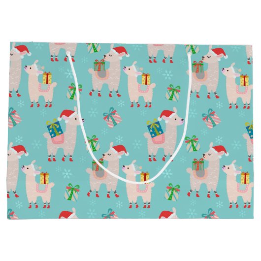 Kerstllamas Groot Cadeauzakje (Achterkant)