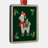 Kerstllamas Metalen Ornament (Rechts)