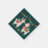 Kerstllamas Servet (Hoek)