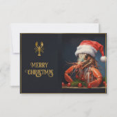 kerstlobster bedankkaart (Voorkant)