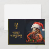 kerstlobster bedankkaart (Voorkant / Achterkant)