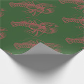 kerstlobster cadeaupapier (Hoek)
